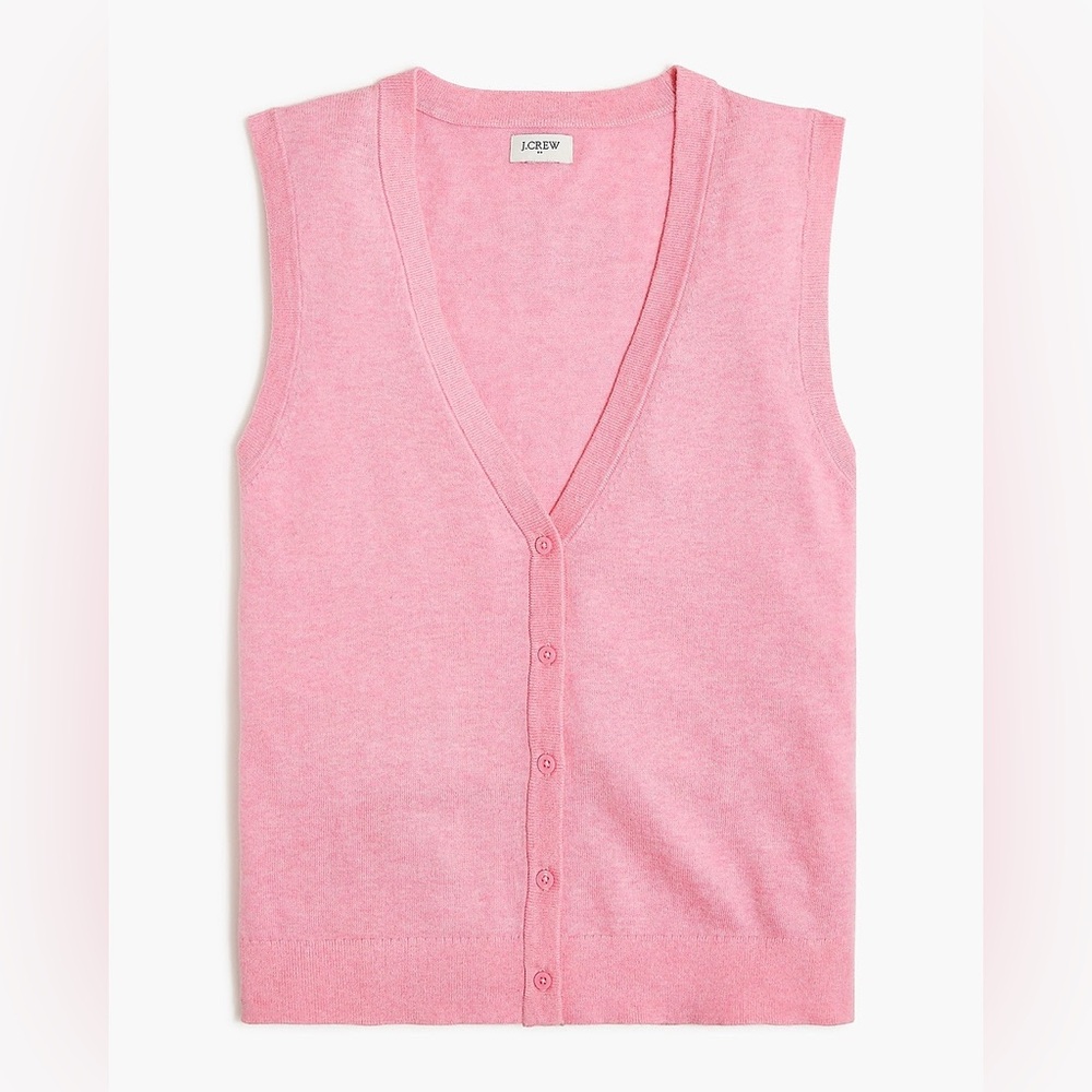 J. Crew Factory Button-Front sweater Vest - Heather Rose